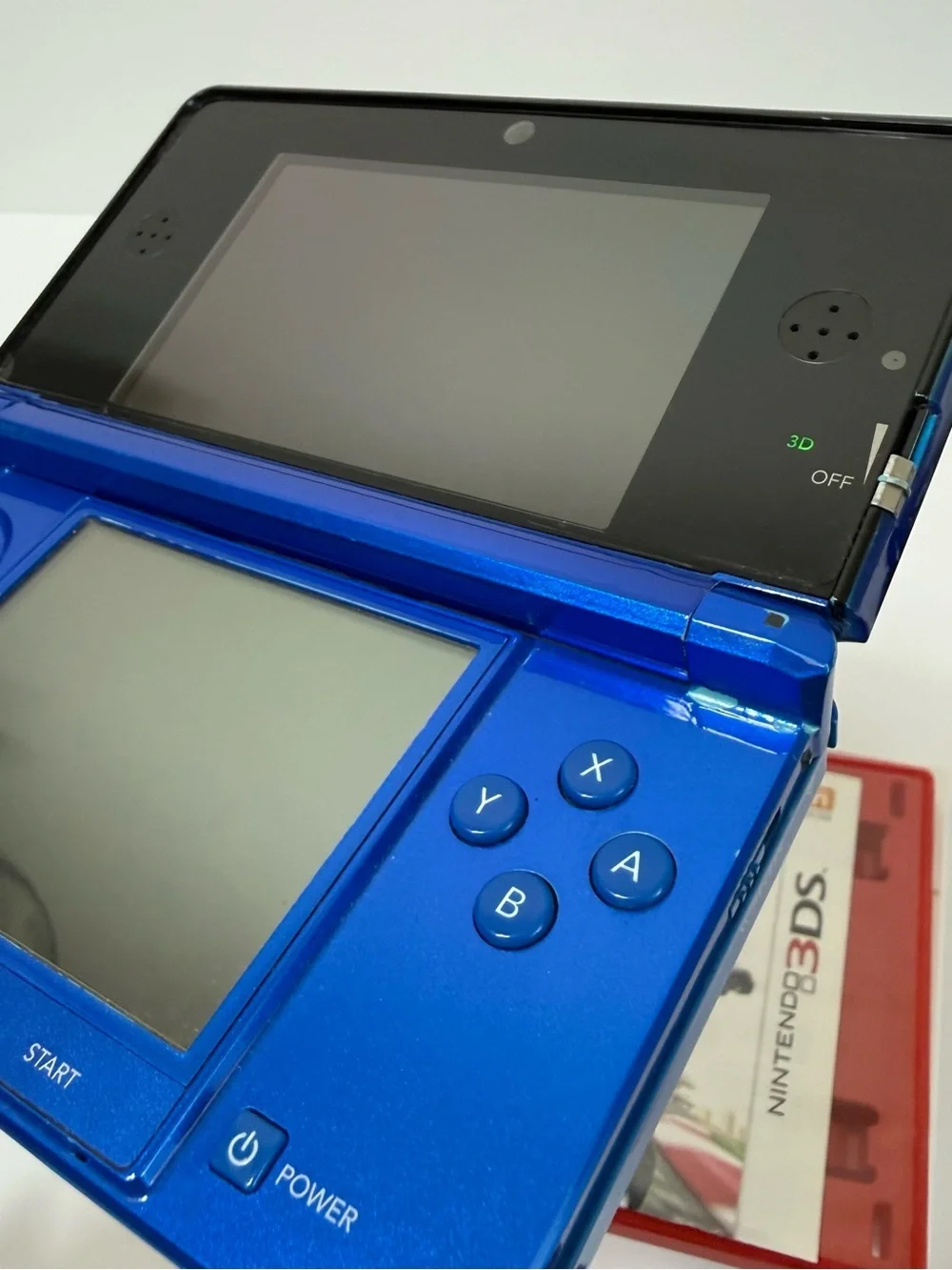 Nintendo 3DS Cobalt Blue Bundle Handheld Retro Gaming Mario Kart 7 + 3 Games